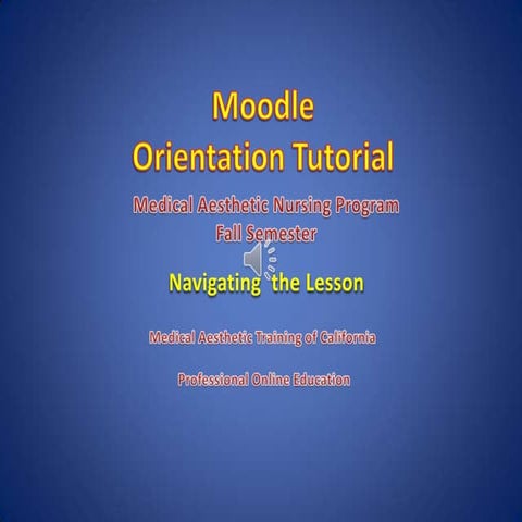 Lesson navigation tutorial