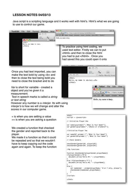 Lesson notes text editor 04.03.13
