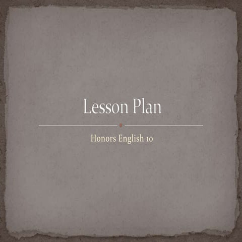 Lesson Plan | PPTX