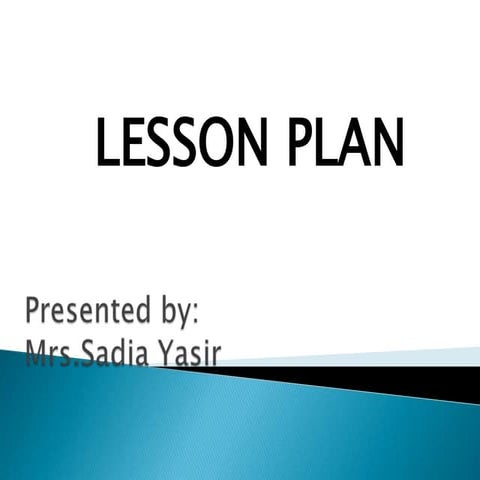 Presentation on lesson plan | PPTX
