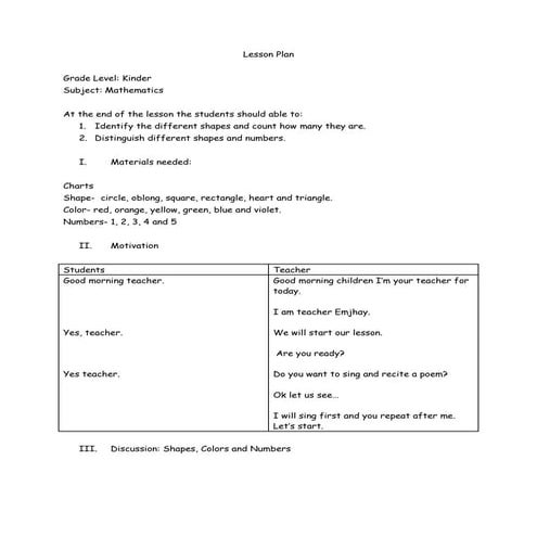 Lesson plan