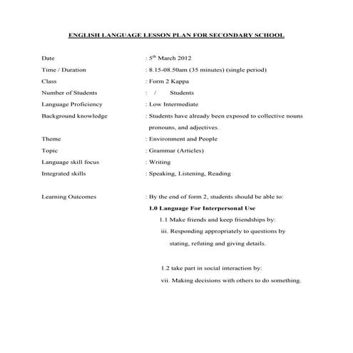 Lessonplan 