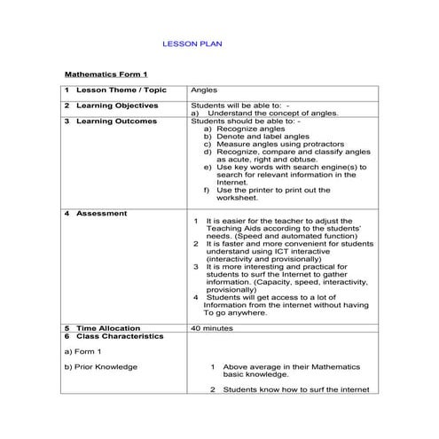 Lesson plan