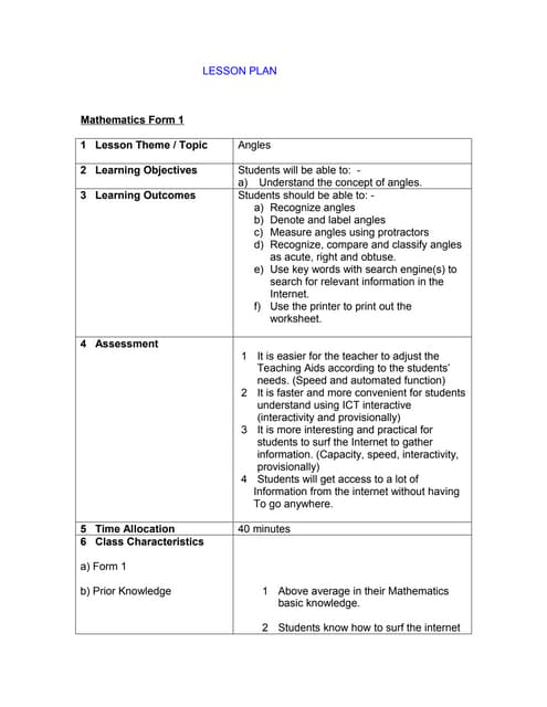 Lesson plan
