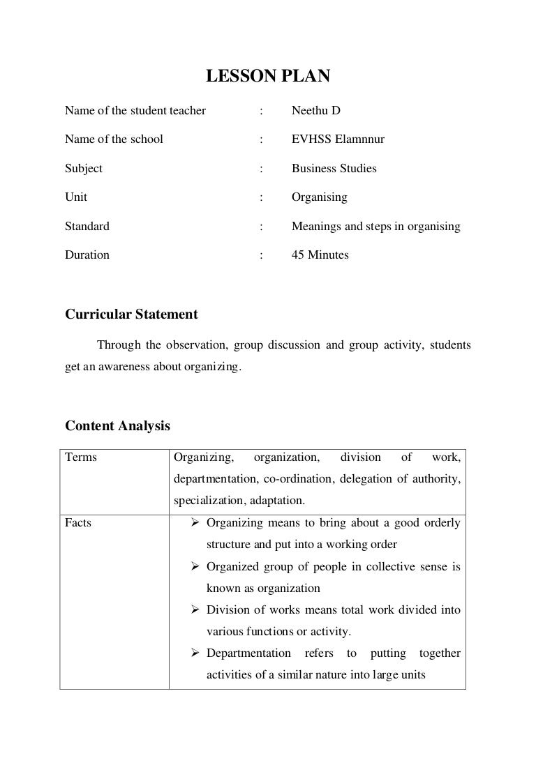 Lesson plan