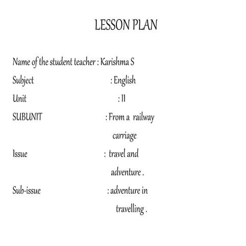 innovative Lesson plan | PPTX