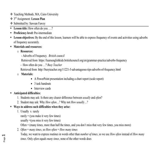 Microteaching Lesson Plan