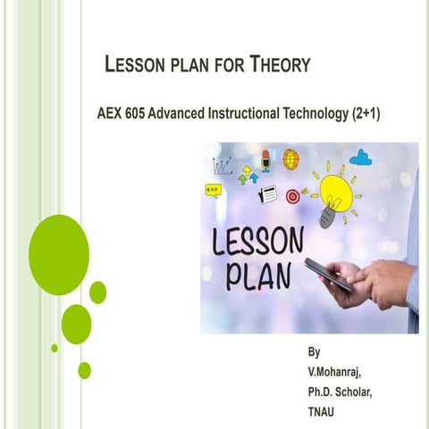 Lesson plan for Theory