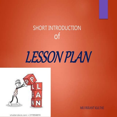 Lesson plan short introduction.