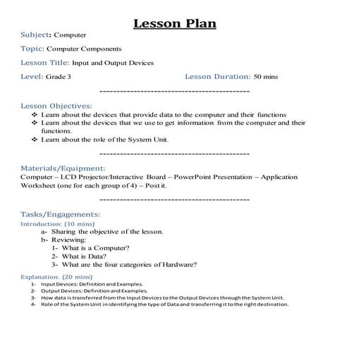 Lesson plan   imad noureddine