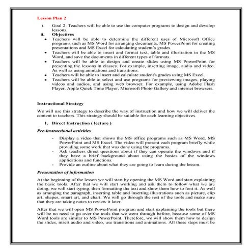 Lesson plan 2