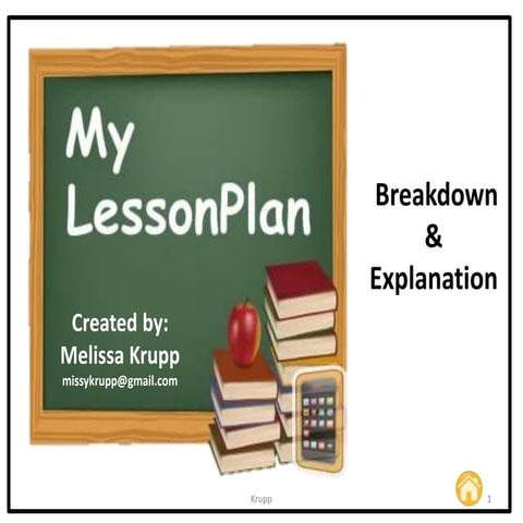 Lesson Plan Explained (Works of Hunter, Gagne, and Danielson) by Missy Krupp