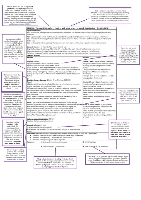 Annotated Lesson Plan