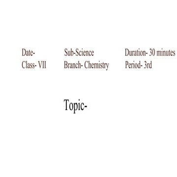 Physical and chemical changes
