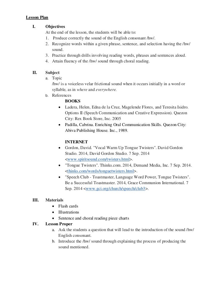 Lesson Plan