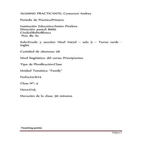 Lesson plan 4 inicial