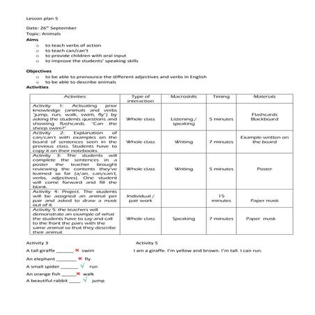 Lesson 5 Lesson Plan | DOC