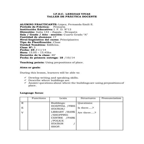 Lesson plan 5   Primary Level