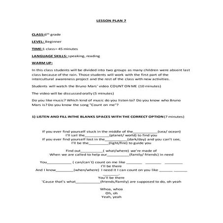 LESSON PLAN 7