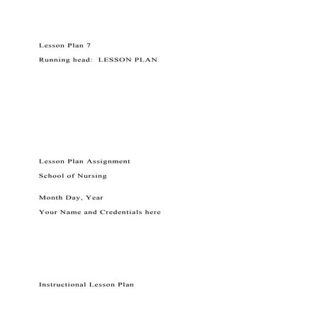 Lesson Plan 7Running head  LESSON PLAN.docx