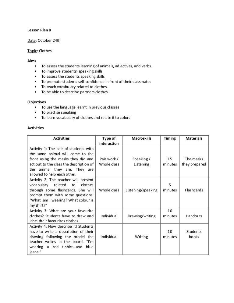 lesson plan activities lesson plan activities