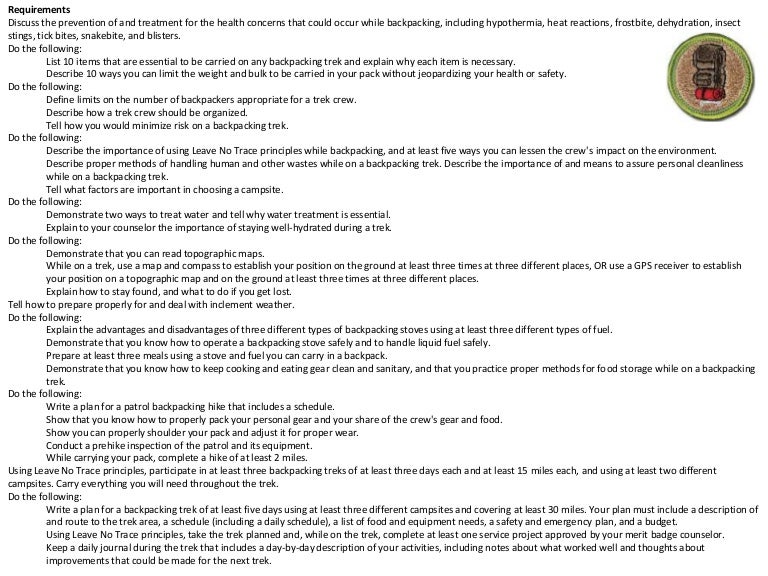 cooking merit badge worksheet answers
