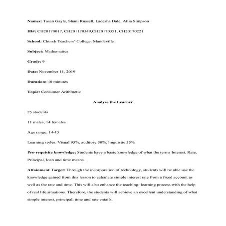 Simple interest-final | DOCX
