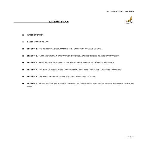 Lesson Plan - RE ESO 1