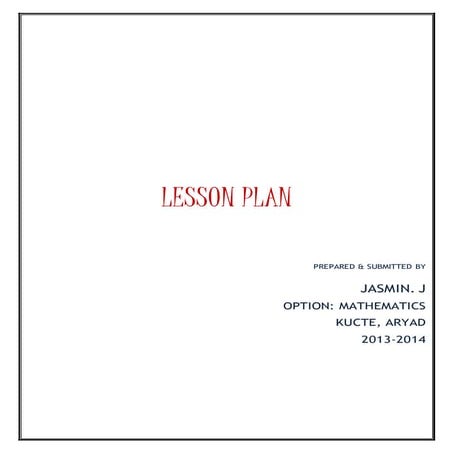 Lesson Plan (തുല്യഭിന്നകങ്ങള്‍‍)