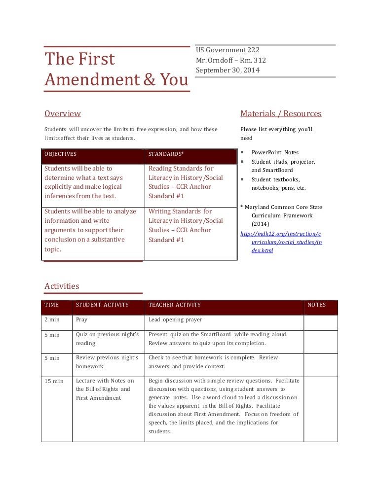 Lesson Plan Gov 9 29 14