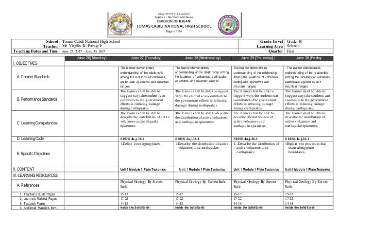 Lesson plan grade 10 june 27 30