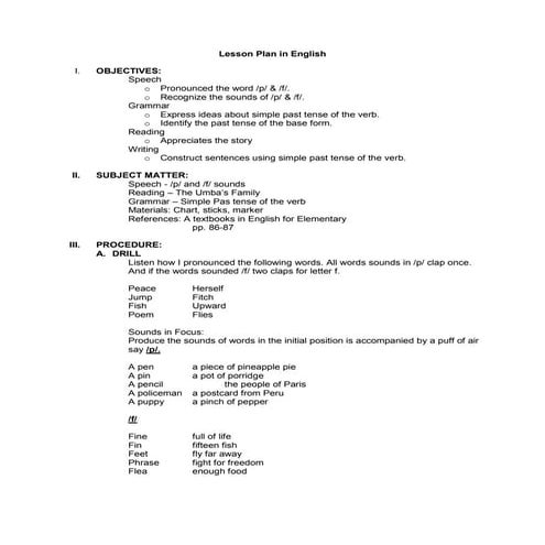 Lesson plan in english.1