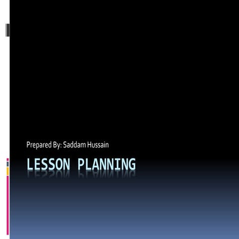Developing a lesson plan | PPTX