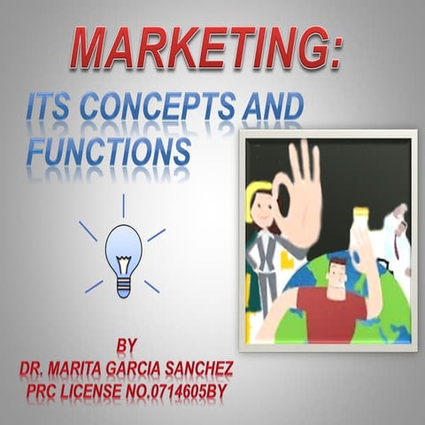  Lesson plan in Marketing: its Concepts and Functions