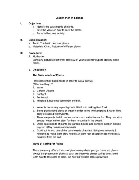 COT Lesson Plan Science 3 Animal's Habitat
