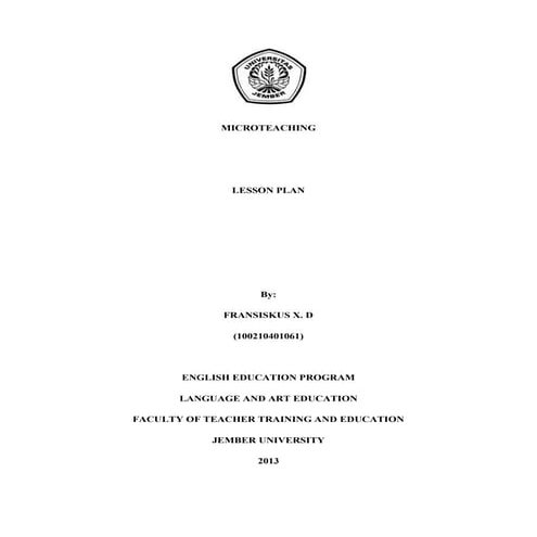 Lesson Plan for Writing Skill (descriptive) 