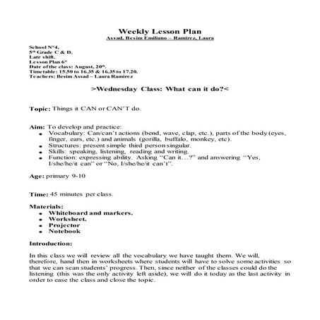 Lesson plan 7 | PDF