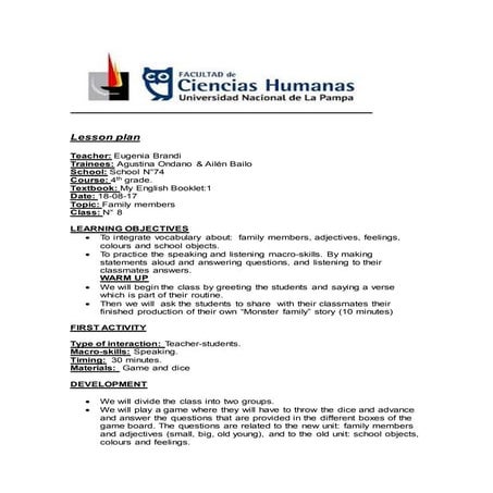 Lesson plan n°8 bailo ondano