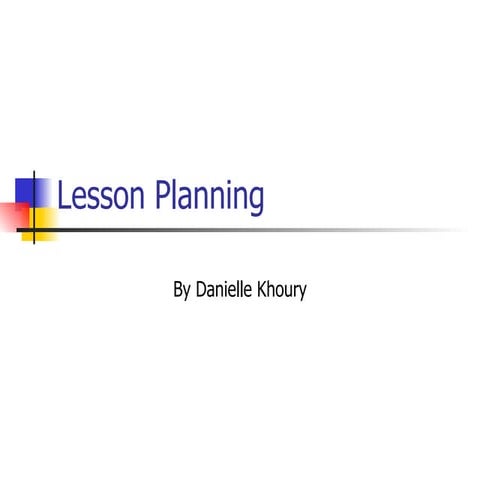 Lesson planning