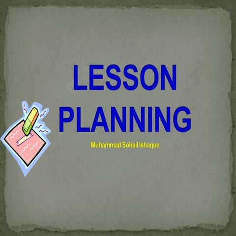 Lesson planning