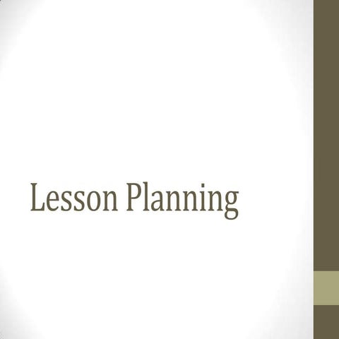 Lesson planning