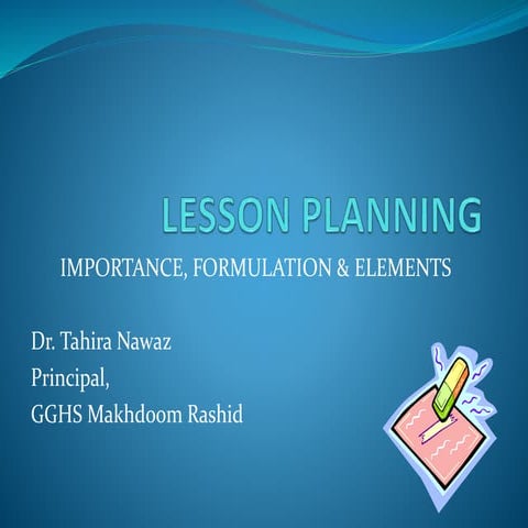 Lesson planning