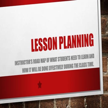 Lesson planning