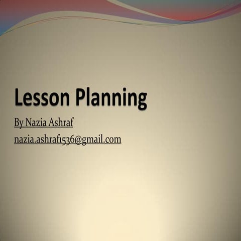 Lesson planning