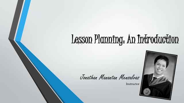 Lesson planning and demo teaching