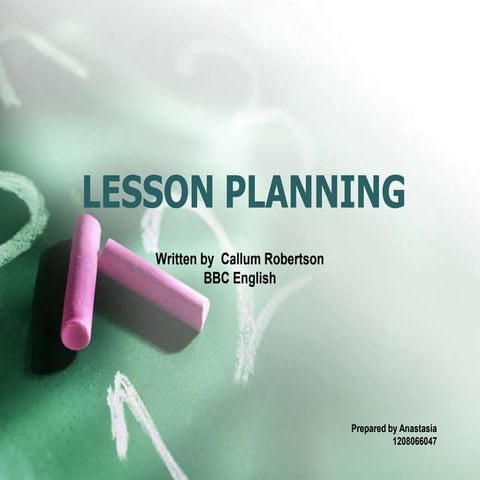 Lesson Planning 
