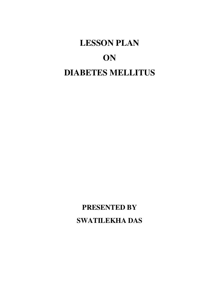 Lesson Plan Of Diabetes Mellitus