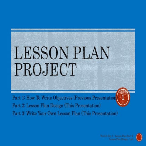 Lesson plan part 2 and 3 23203