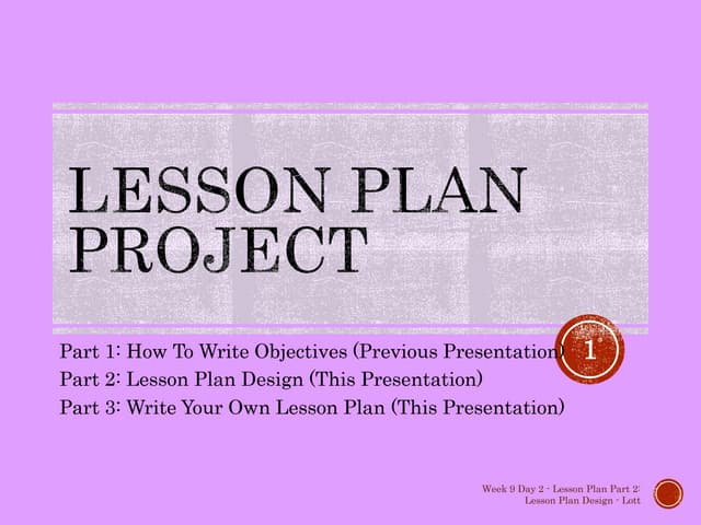 Lesson plan part 2 and 3 24350