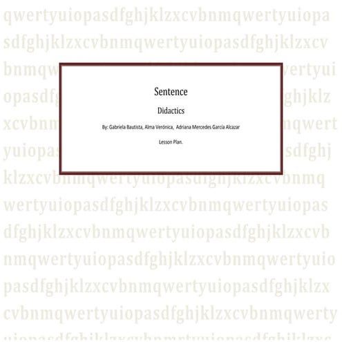 Lesson plan proyect final